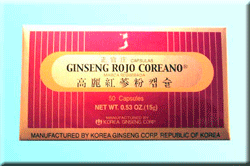 Ginseng Rojo Coreano (50 Cpsules)